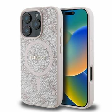 Husă inelară colorată Guess 4G iPhone 16 Pro - Compatibil MagSafe