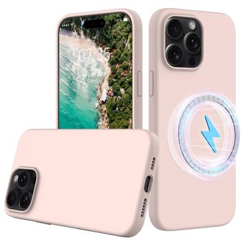 Husă Silicon Liquid iPhone 16 Pro - Compatibila MagSafe - Roz