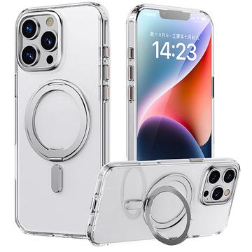 Husă hibridă cu suport magnetic iPhone 16 Pro - Transparent