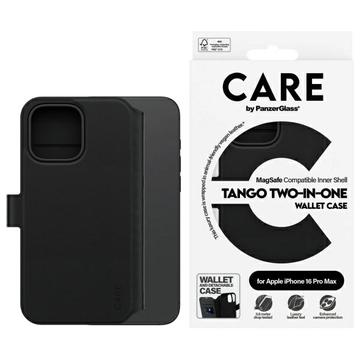 Husă portofel 2 în 1 iPhone 16 Pro Max PanzerGlass Care Tango - Compatibil MagSafe - Negru