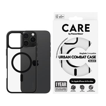 Husă iPhone 16 Pro Max PanzerGlass Care Urban Combat - compatibilă cu MagSafe - negru