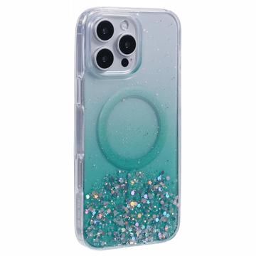 Husă MagSafe iPhone 16 Pro Max Sparkle Glow - verde