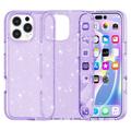 Husă Hibrid iPhone 16 Pro Max - Stylish Glitter - Violet