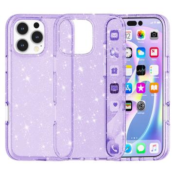 Husă Hibrid iPhone 16 Pro Max - Stylish Glitter - Violet