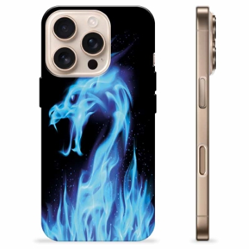 Husă TPU - iPhone 16 Pro - Dragon din Foc Albastru