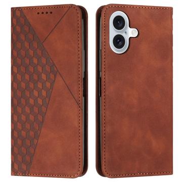 iPhone 16 Rhombus Model Wallet Caz cu închidere magnetică