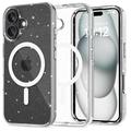 Husă Hibrid Magnetic iPhone 16 - Tech-Protect Flexair Glitter - Transparent