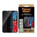 Geam Protecție Ecran iPhone 16e/14/13/13 Pro - PanzerGlass Ultra-Wide Fit Privacy EasyAligner - Marginea neagră