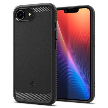 Husă TPU iPhone 16e - Spigen Rugged Armor Mag - Negru