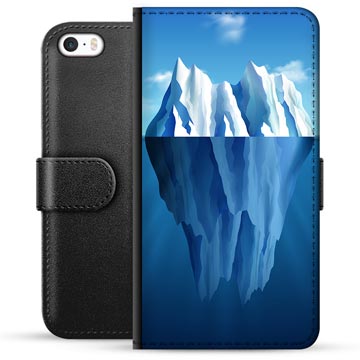 Husă portofel premium pentru iPhone 5/5S/SE - Iceberg