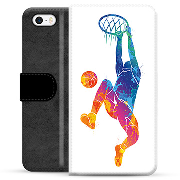 Husă Portofel Premium - iPhone 5/5S/SE - Slam Dunk