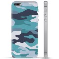 Husă TPU - iPhone 5/5S/SE - Camuflaj Albastru