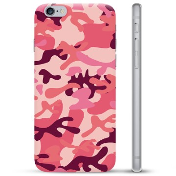 Husă TPU - iPhone 6 / 6S - Camuflaj Roz