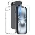 Set de protecție 3 în 1 iPhone 16e Northjo - Transparent