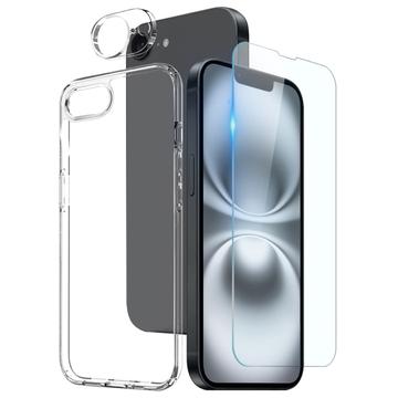 Set de protecție 3 în 1 iPhone 16e Northjo - Transparent