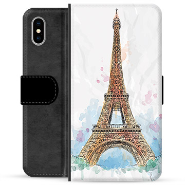 Husa portofel premium pentru iPhone X / iPhone XS - Paris