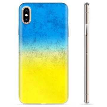 Steagul Ucrainei TPU husă -iPhone XS Max - Bicoloră