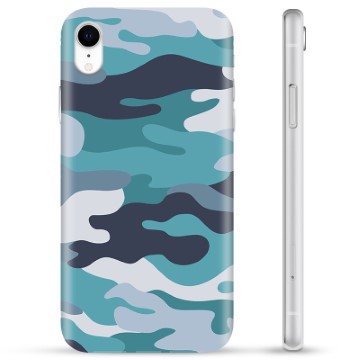 Husă TPU - iPhone XR - Camuflaj Albastru