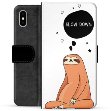 Husă Portofel Premium - iPhone X / iPhone XS - Slow Down