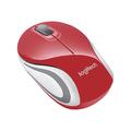 Mouse Fără Fir Ultraportabil Logitech M187 - Roșu / Alb