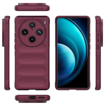 Husă TPU vivo X100 Pro - Rugged - Roșu Vin