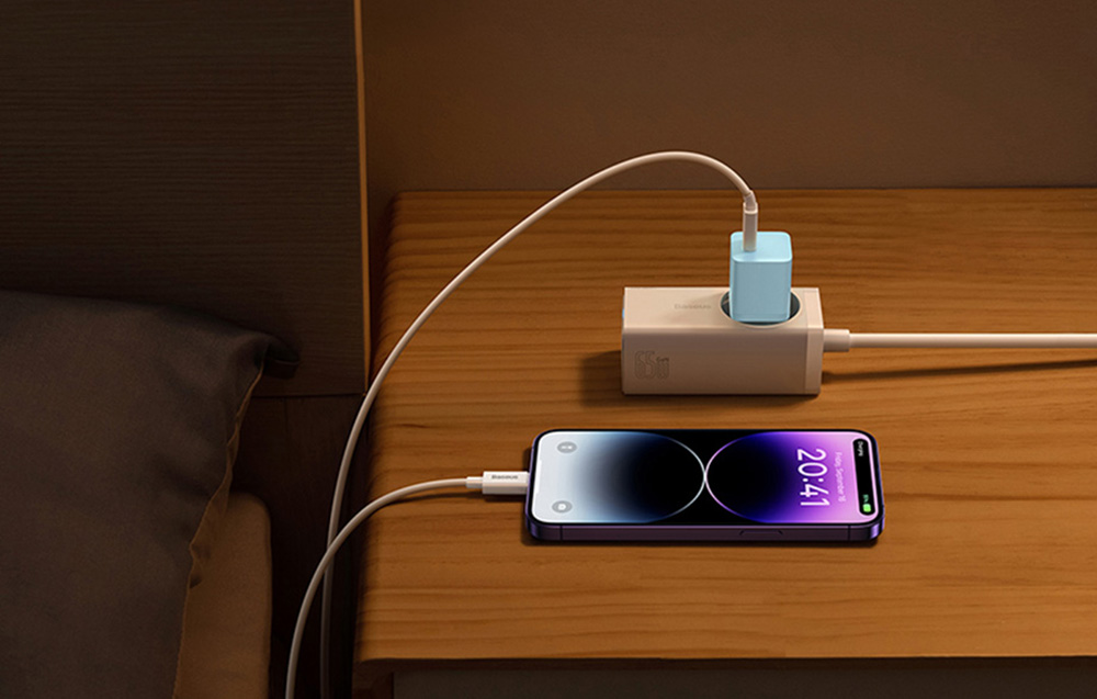 Încărcător de perete Baseus Mini GaN5 30W USB-C - Albastru