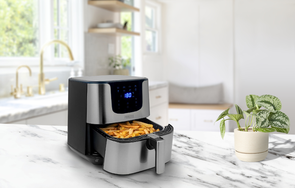 Princess 182060 Deluxe XXL Digital Air Fryer - 1700W, 5.5l - Negru / Gri