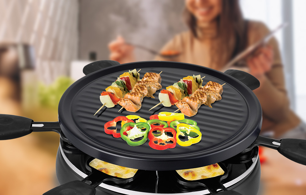 Techwood TRA-608 Grătar electric Raclette pentru 6 persoane