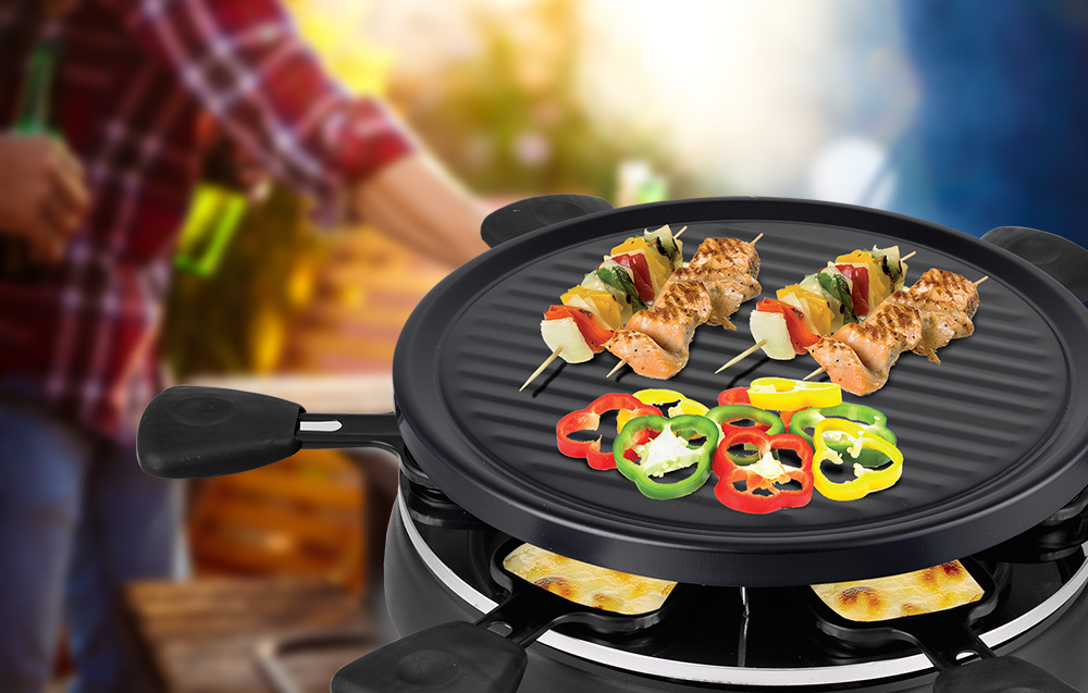 Techwood TRA-608 Grătar electric Raclette pentru 6 persoane