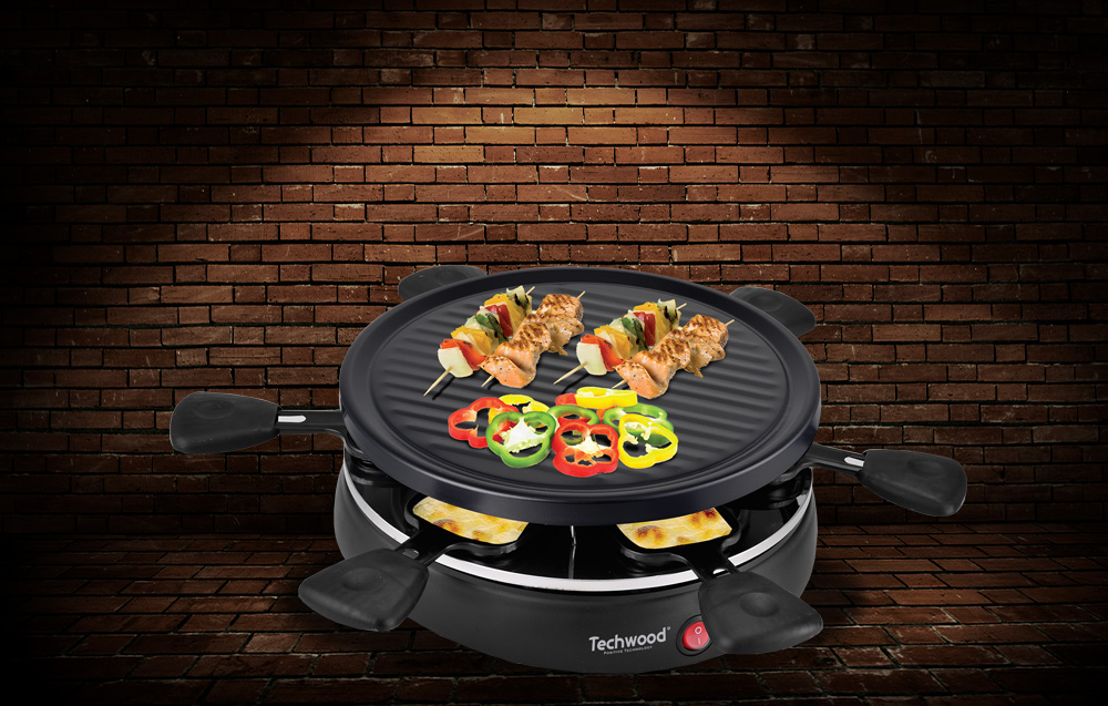 Techwood TRA-608 Grătar electric Raclette pentru 6 persoane