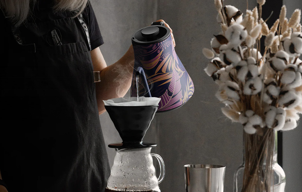 Ceainic de cafea cu gât de gâscă Cocinare Tropical Plants